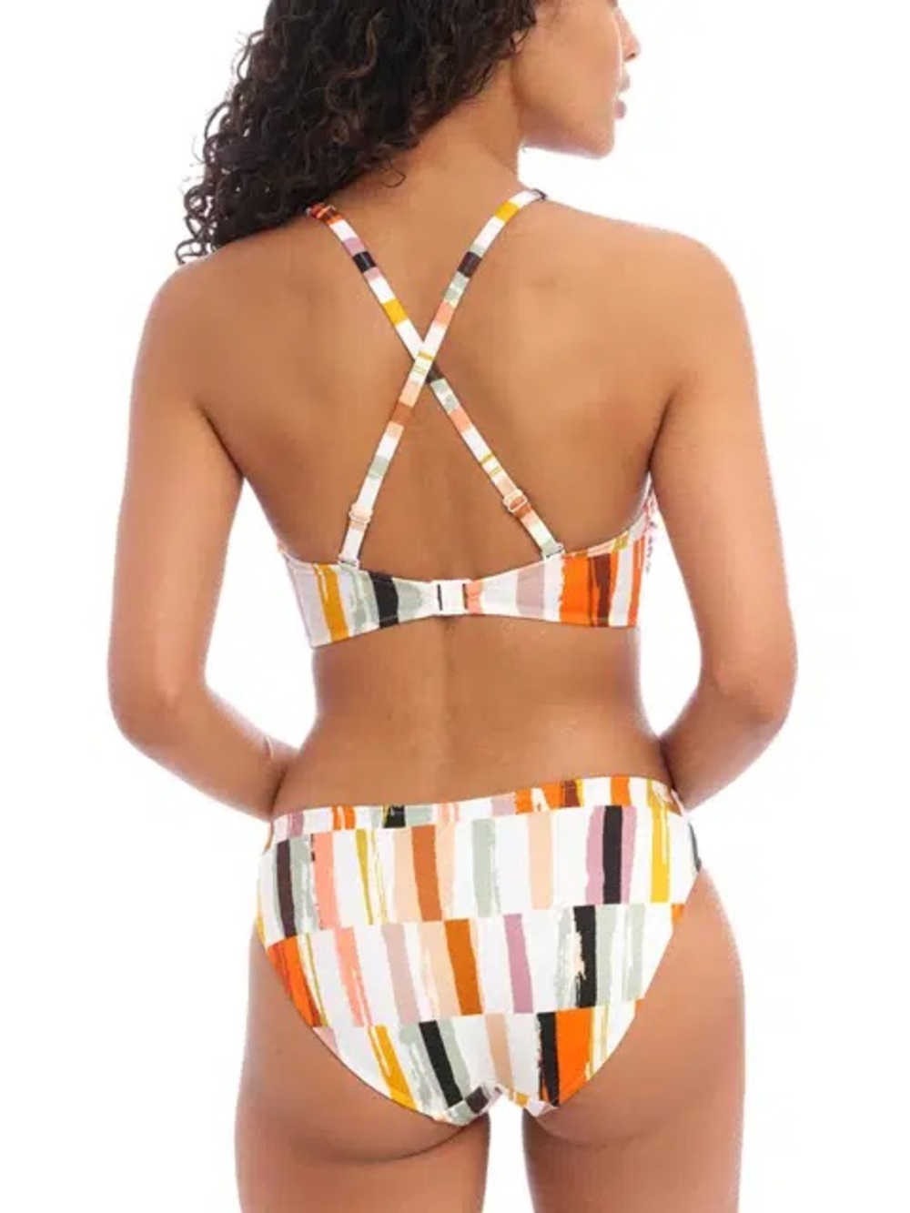 Freya Shell Island Bikini High Waist Full Bust Top, Medium, NWT, White Orange - Picture 2 of 16